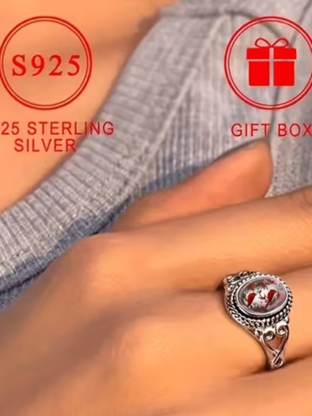 2 Cardinal Ring - Size 9 - Picture 2 of 3